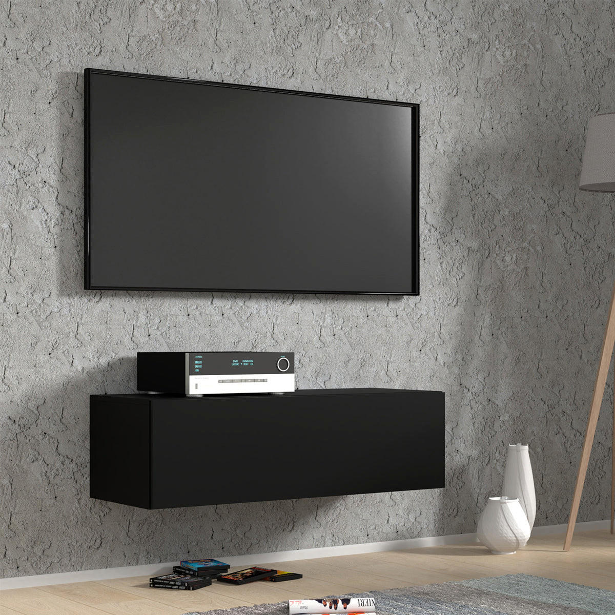 TV STOLÍK Bali Matná čierna - čierna, kompozitné drevo (100/30/40cm) - Petits-meubles