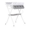 BABYWANNE Wickeltisch Aqua grau 2 in 1 Zubehörfach klappbar Ständer Stopfen - Grau, Kunststoff (61/80cm) - Chipolino