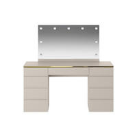 SCHMINKTISCH - 156.8 cm x 55 cm - Holz, Platte - Beige - VUKIA - Beige, Holz (156.8/145.6/55cm) - Vente-Unique