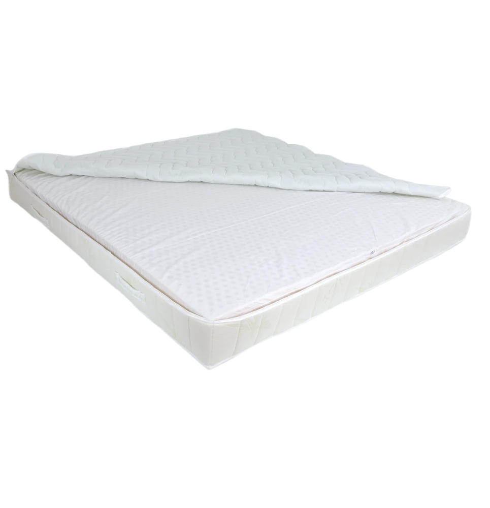 LATEXMATRATZE Coco Aloe Vera 90x200 Höhe 20 cm H3 – 7-Zonen, anpassbar, OEKO-TEX, Bezug mit Aloe Vera - Weiß, Textil - Letti Moderni