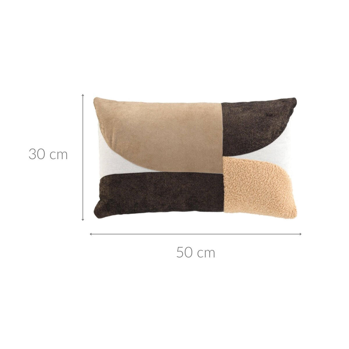 DEKOKISSEN Asymmetrisches Muster 30/50 cm - Multicolor, Textil (30/50cm) - Douceur d´intérieur