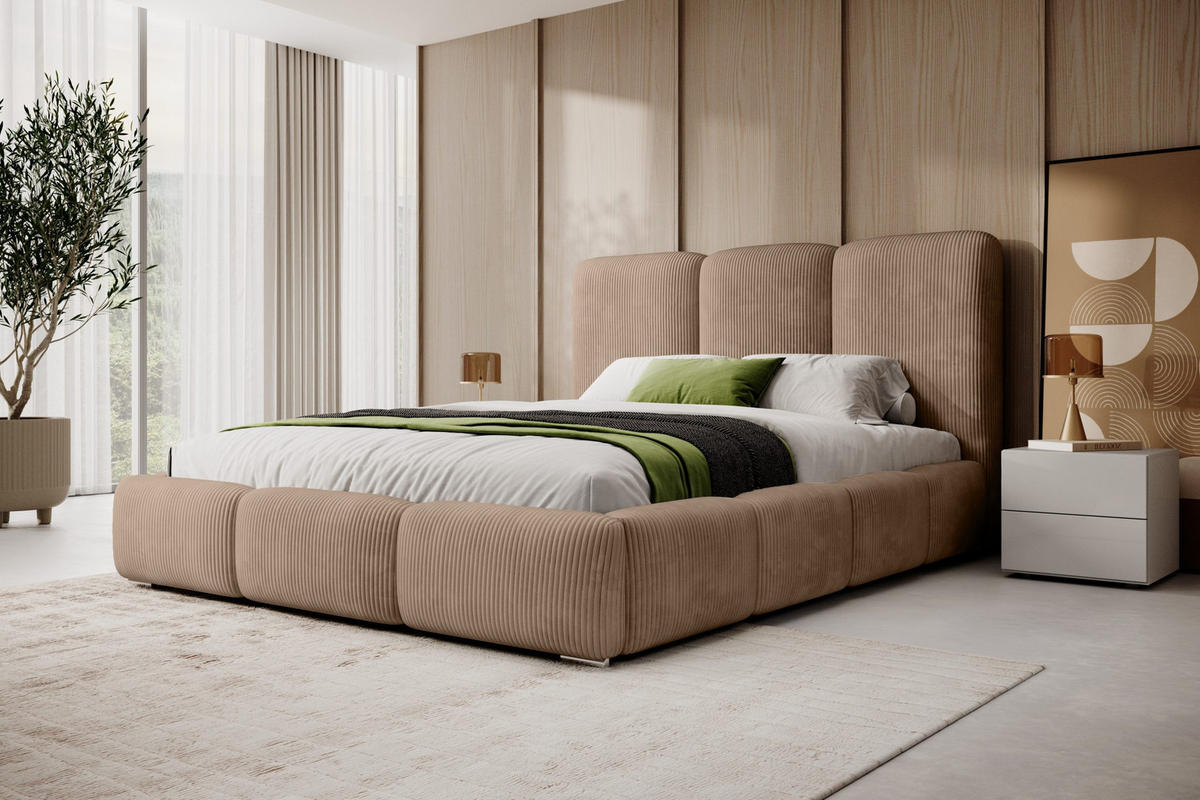 POLSTERBETT Doppelbett Walmer 160x200 cm Braun - Braun, Textil (160/200cm) - Fedve