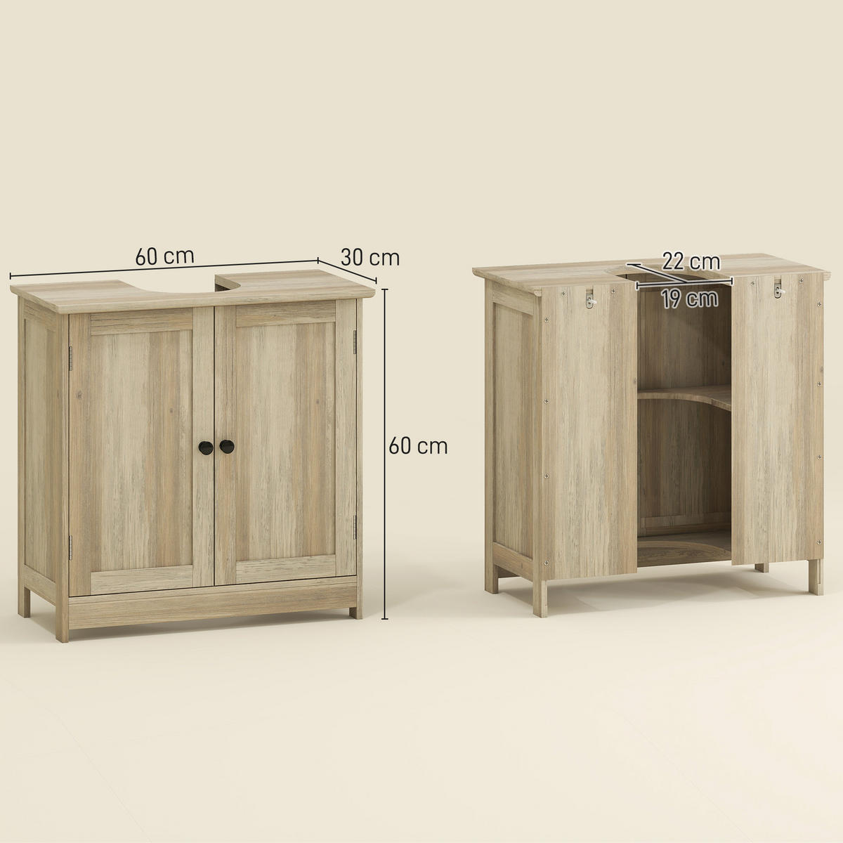 HÄNGESCHRANK Grau 1 Stück - Grau, Kunststoff (60/60/30cm) - GiPP