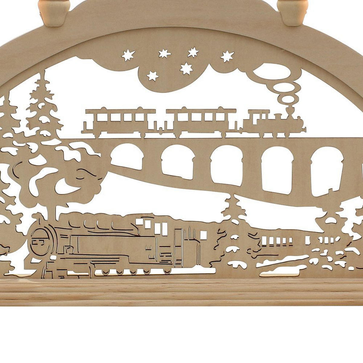 SCHWIBBOGEN Eisenbahn 10-flammig - Multicolor, Holz (0.1/1/0.1cm) - Dekoteam24