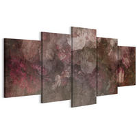LEINWANDBILD Pfingstrosen 5-tlg. 100x50 cm - Multicolor, Holz (100/50cm) - LUMASOUL