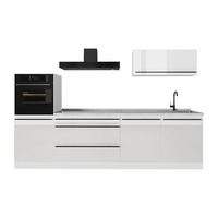 KUCHYNKA R-Line, Biely vysoký lesk/biely, 280 cm Marmori työtaso - biela/biela s vysokým leskom, kompozitné drevo (280/143/60cm) - Vicco