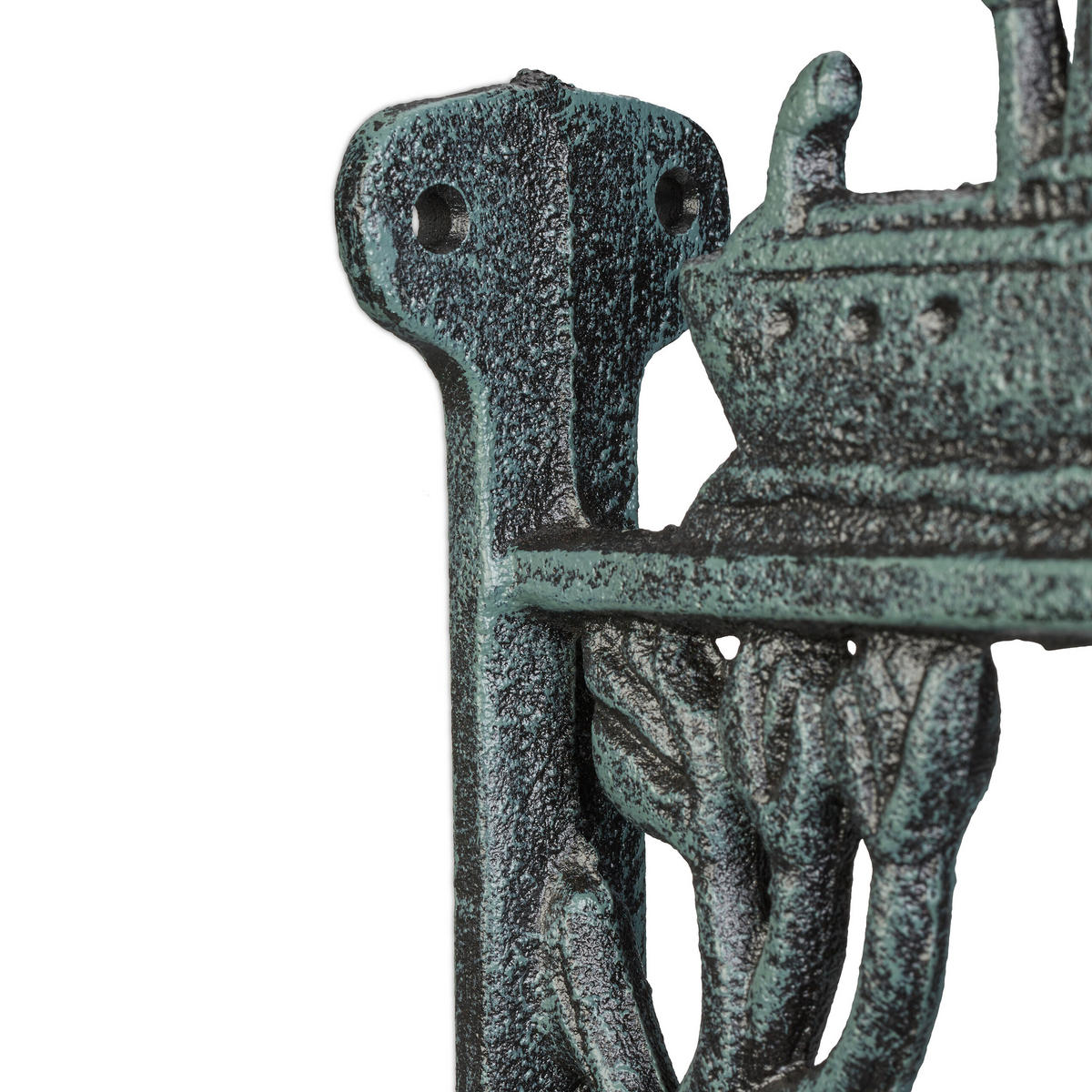 ZVONEK u dveří - tmavě zelená, kov (10/24/16cm) - Relaxdays