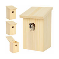 4XNISTKASTEN - Hellbraun, Holz (12/22/14cm) - Relaxdays