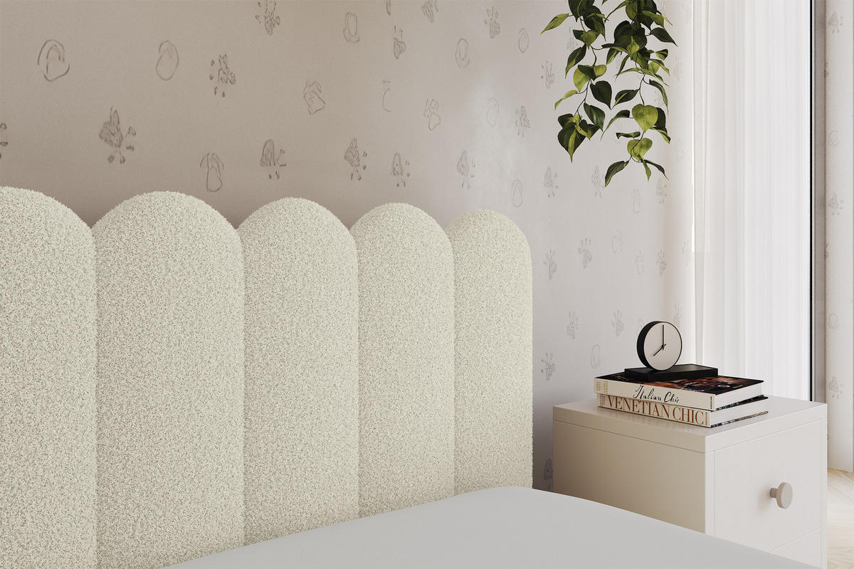 EINZELLBETT Jugendbett mit Bettkasten, Links - ARTY 80x200 Beige - Champagner, Holzwerkstoff/Textil (80/200cm) - ALTDECOR