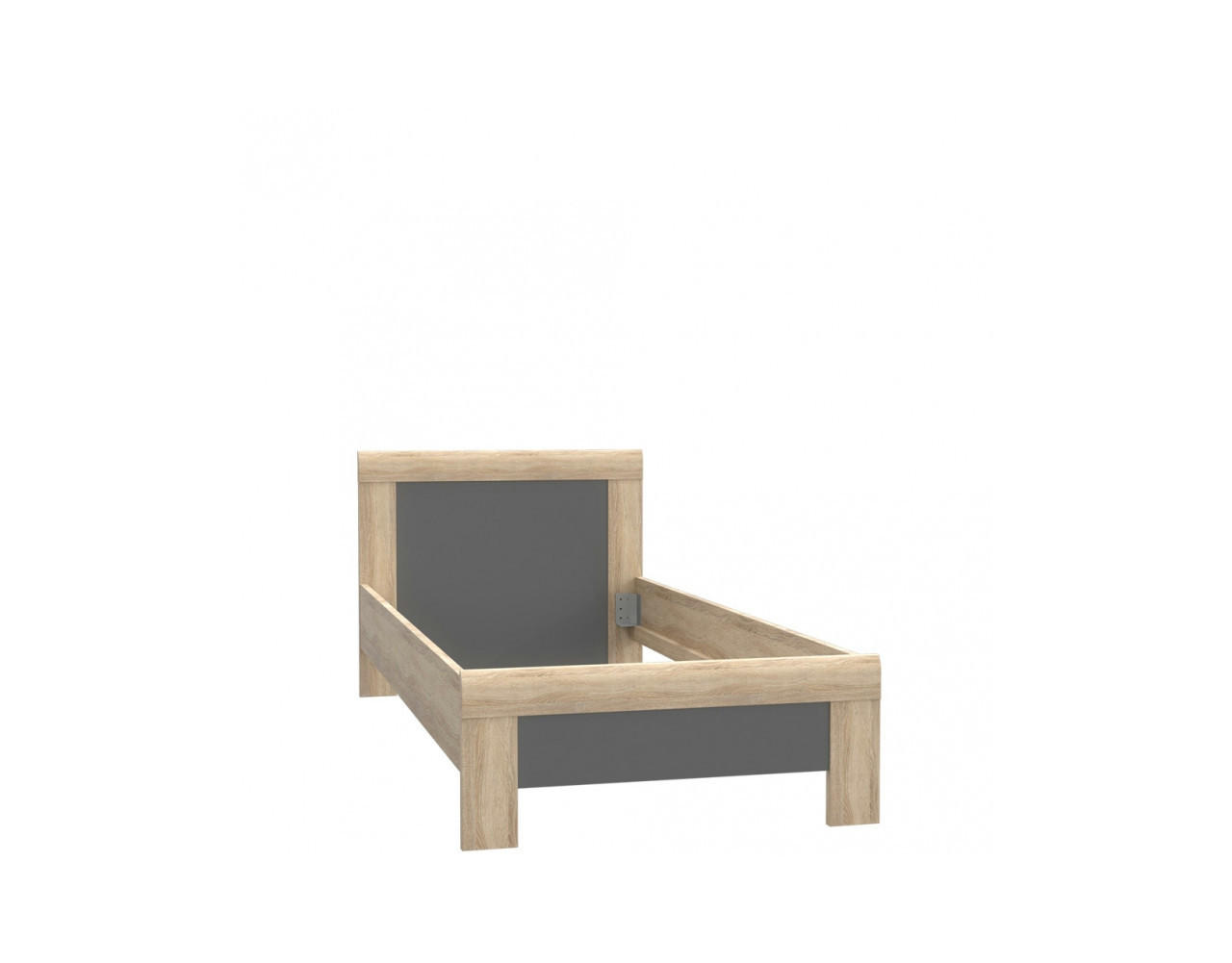 JUGENDZIMMER Yoop Eiche Sonoma mit Grau Anthrazit 7 teilig - Braun, Holzwerkstoff (120/200/80cm)