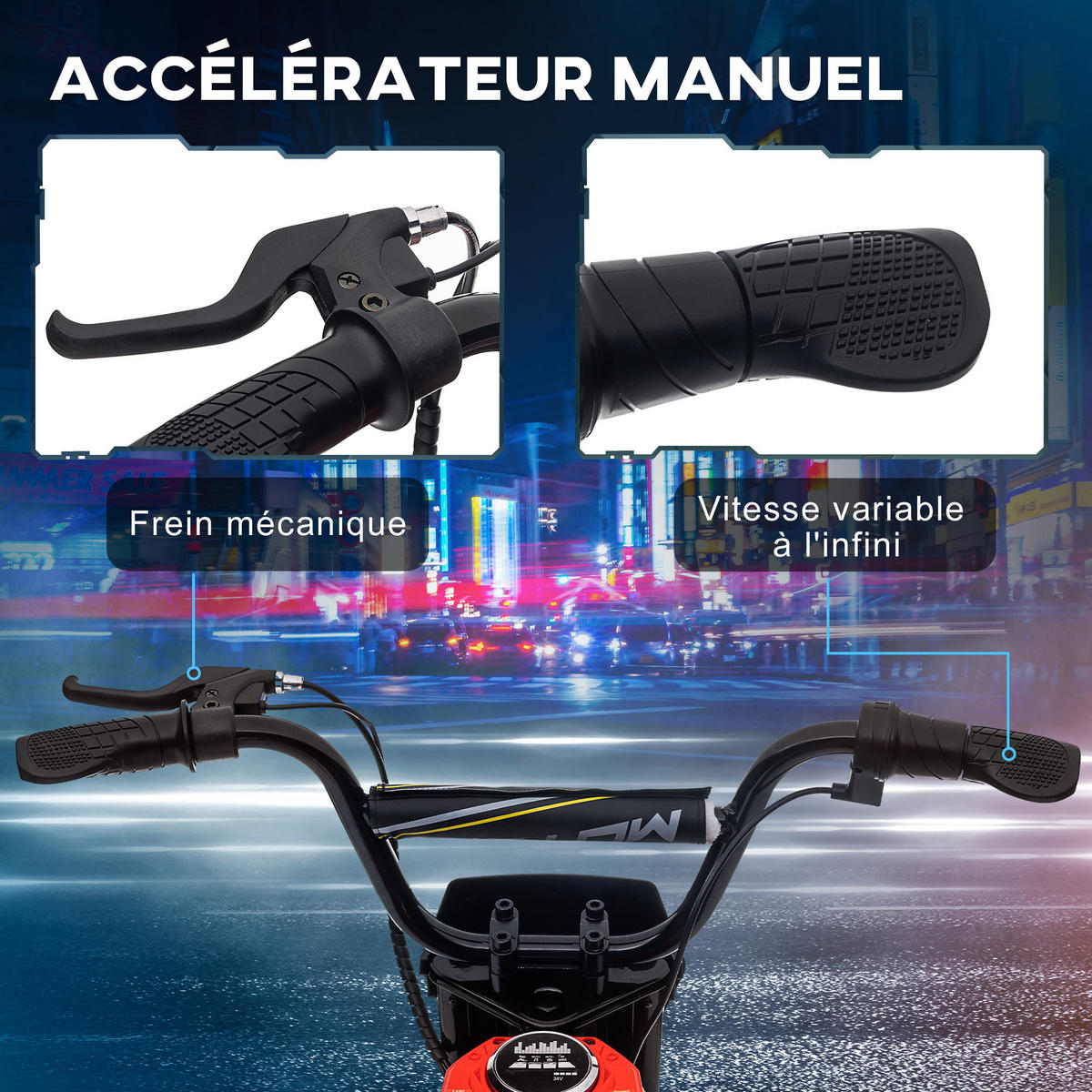 ELEKTRO-MOTORRAD DE-13147 8-16 km/h Rot - Rot, Kunststoff (119/64/76.5cm) - ComfortXL