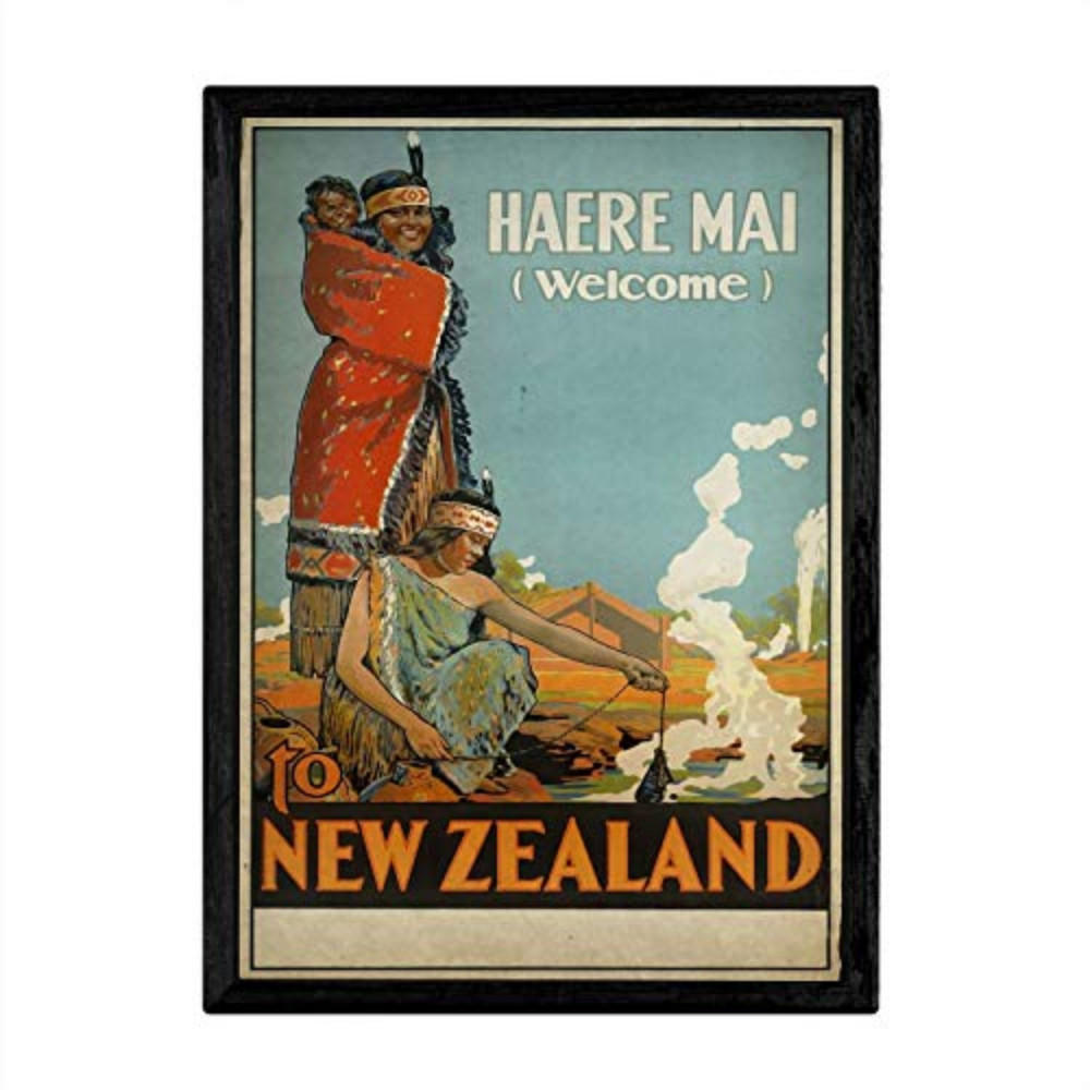 POSTER Neuseeland Vintage A3 Rahmenlos - Klar, Papier (29.7/5/42cm) - Nacnic