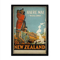 POSTER Neuseeland Vintage A3 Rahmenlos - Klar, Papier (29.7/5/42cm) - Nacnic
