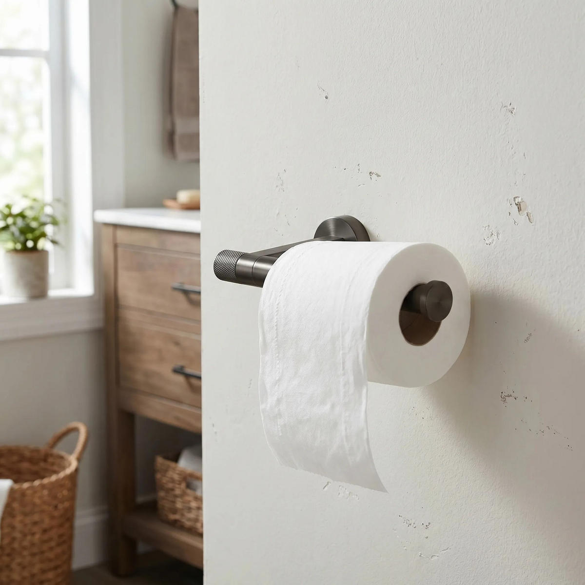 HALTER Für Toilettenpapier Rea 39105 Ori Titan - Titanfarben, Metall (17/4/8cm) - REA