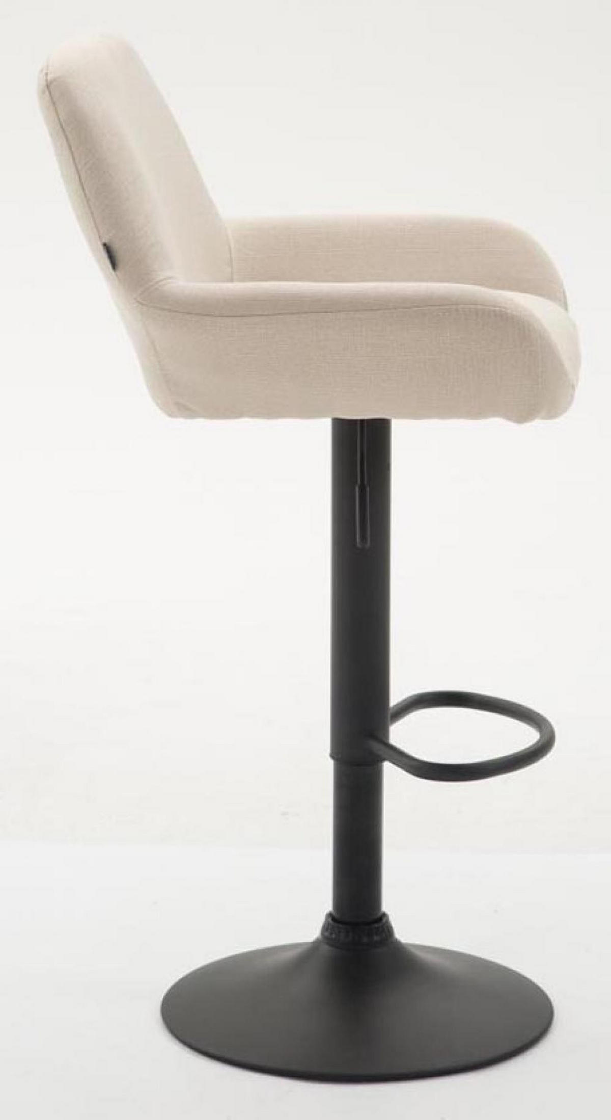 BARHOCKER Stoff creme - Creme/Schwarz, Textil/Metall (51/89/52cm) - CLP