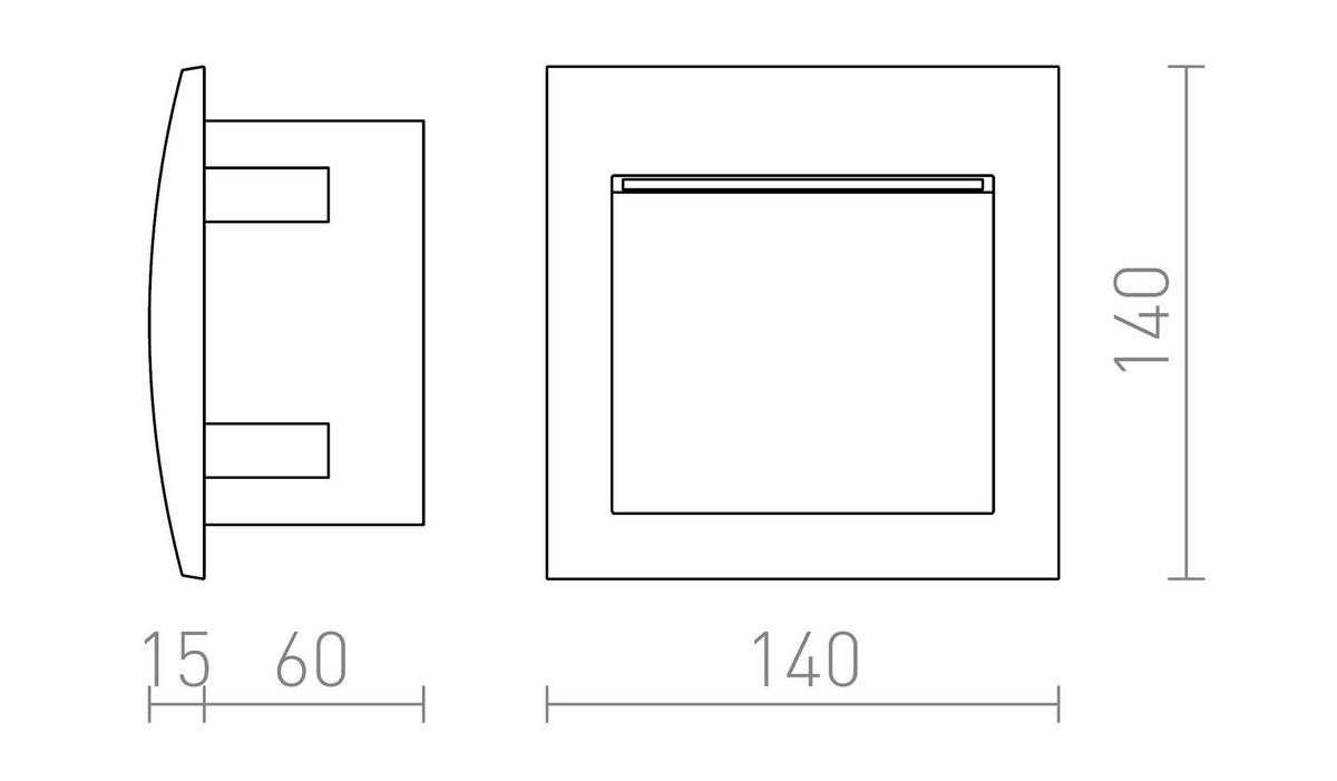 AUSSENLEUCHTE GORDIQ M Weiß 3 W IP65 - Weiß, Metall (14/14/12cm) - Rendl