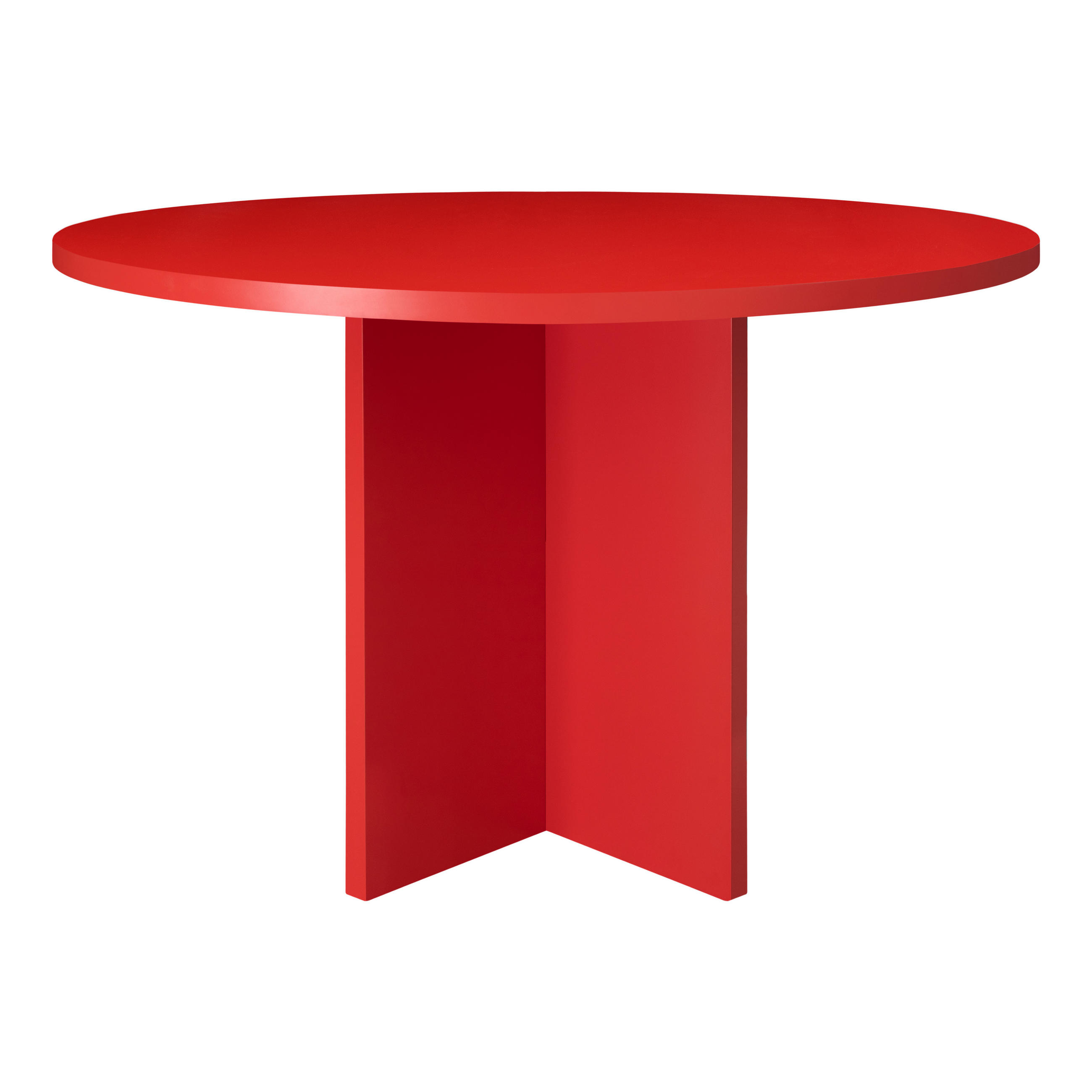 ESSTISCH Runder mit laminiertem 3 cm in Rot, 120 cm - Rot, Holzwerkstoff (120/120/75cm) - RNT By Really Nice Things
