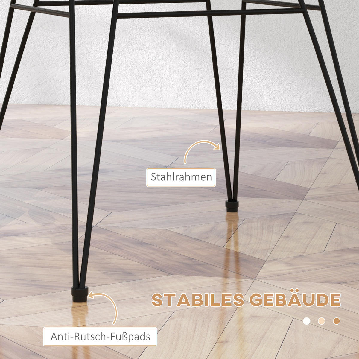 ESSZIMMERSTÜHLE, PE-Rattan Stahl Braun - Braun, Kunststoff (60/79/56cm) - HOMCOM