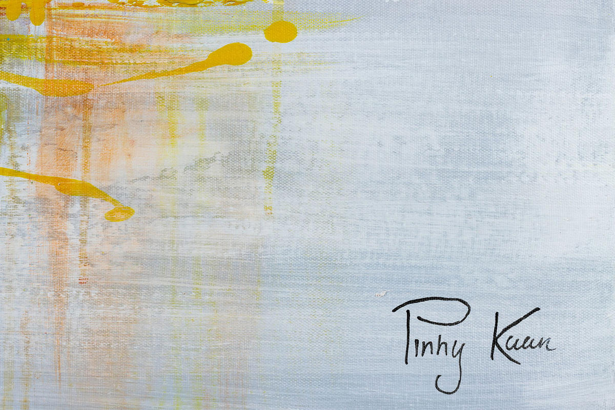 ACRYLBILD HANDGEMALT 120/60 cm - Multicolor/Grau, Holz/Textil (1.7/60cm) - KUNSTLOFT