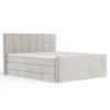 BOXSPRINGBETT Ava Beige 200/200 cm - Beige/Schwarz, Holz/Holzwerkstoff (200/200cm) - Maison de Reve