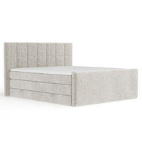 BOXSPRINGBETT Ava Beige 160/200 cm - Beige/Schwarz, Holz/Holzwerkstoff (160/200cm) - Maison de Reve