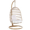 HÄNGESESSEL mit Gestell Flechtseil natürlich 102 cm Allera - Beige, Kunststoff (102/200/102cm) - Beliani