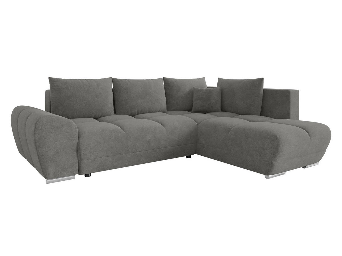 ECKSOFA Forest, Seite: Rechts - Greige/Schwarz, Holz/Kunststoff (290/183cm) - MIRJAN24