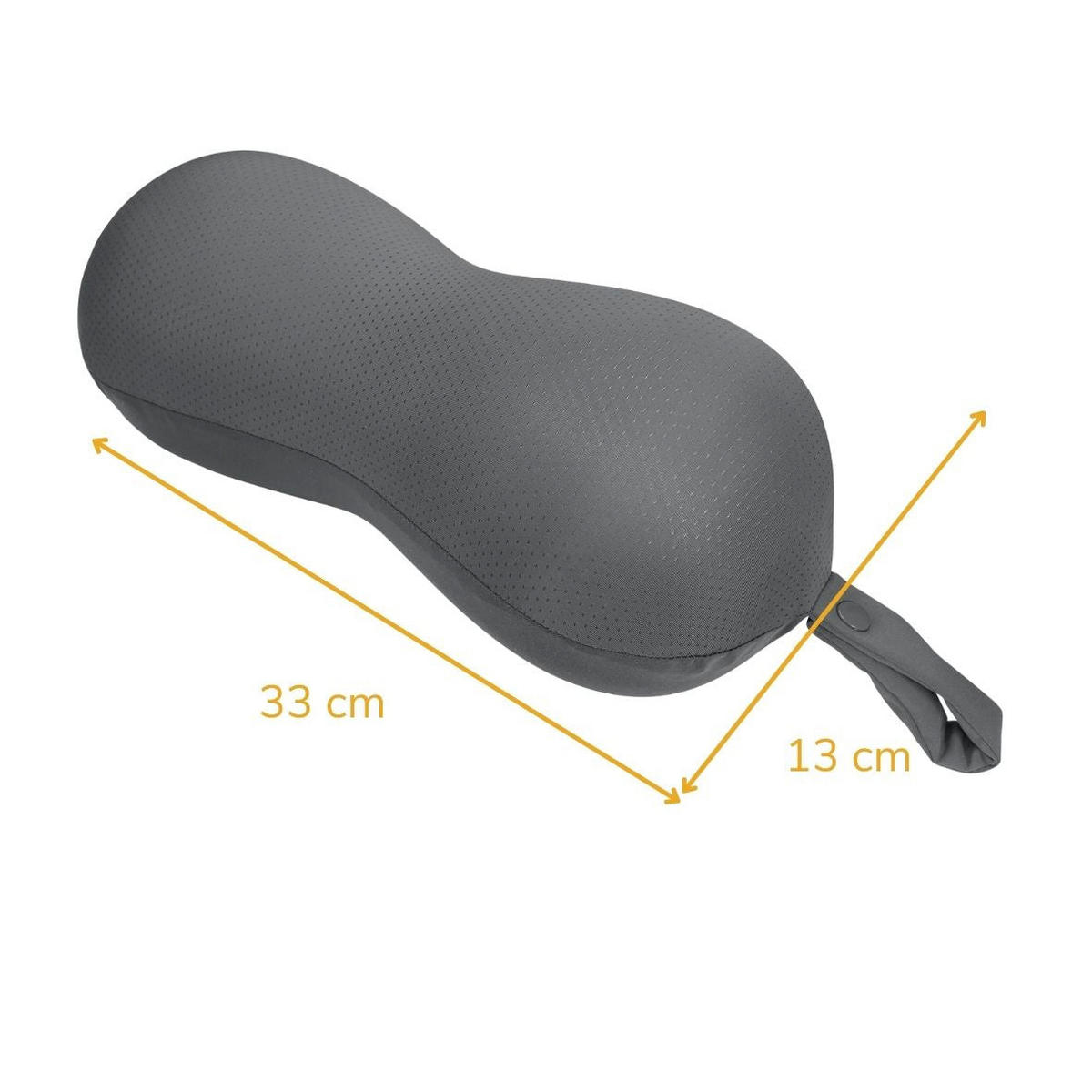 REISEKISSEN MIT SCHLAFMASKE - Graphitfarben, Textil (13/33cm) - INPHYSIO