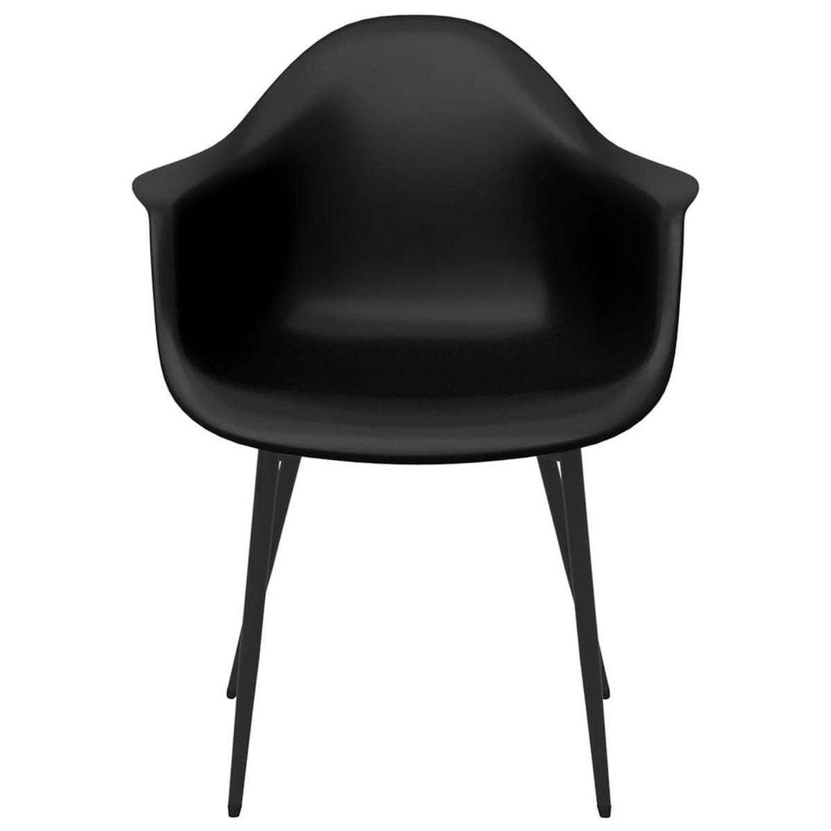 ESSZIMMERSTÜHLE 4 Stk. Schwarz PP 59*64*84cm - Schwarz, Kunststoff (59/84/64cm) - ZMH