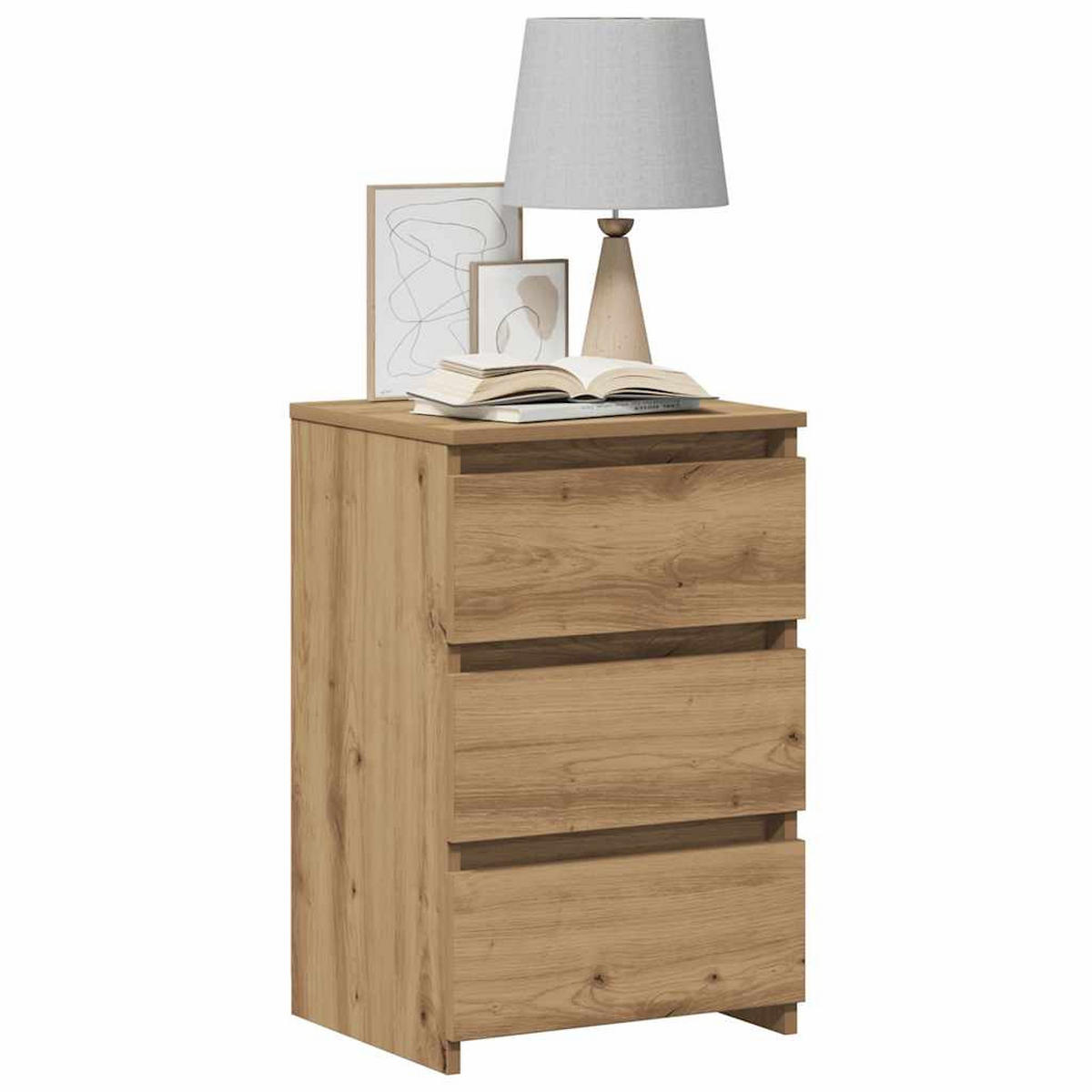 NACHTTISCH Artisan-Eiche 40/35/62,5 Cm Holzwerkstoff - Braun, Holzwerkstoff (35/62.5/40cm) - vidaXL