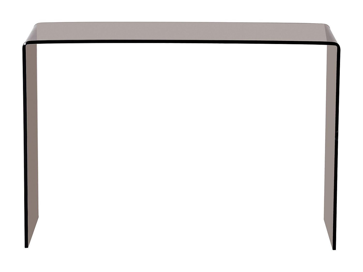 KONSOLENTISCH - 110 cm x 35 cm - Glas - Transparent, Braun - ALONZO - Transparent/Braun, Glas (35/110/75cm) - Vente-Unique
