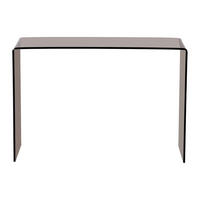 KONSOLENTISCH - 110 cm x 35 cm - Glas - Transparent, Braun - ALONZO - Transparent/Braun, Glas (35/110/75cm) - Vente-Unique