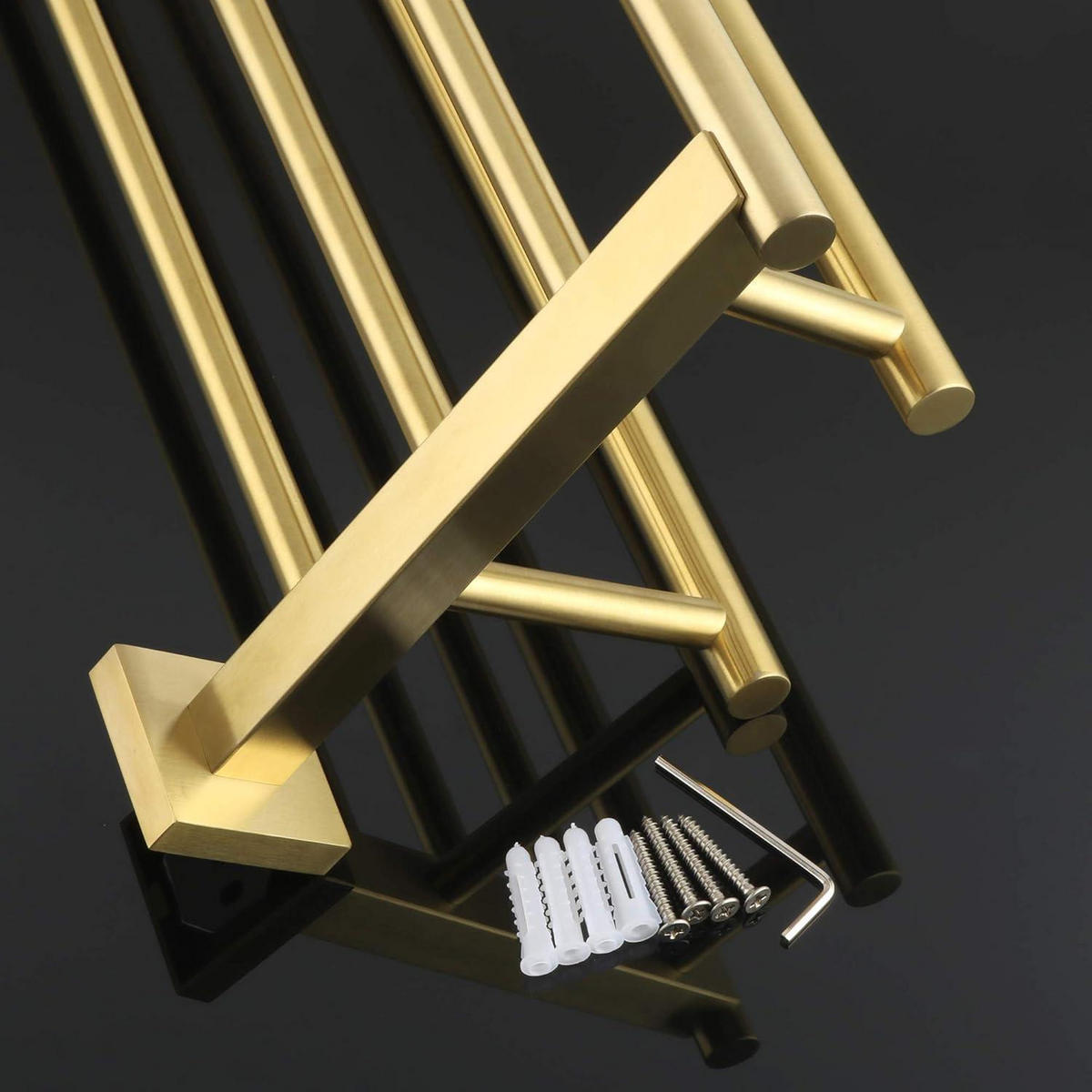 HANDTUCHHALTER Wand 50 cm Gold Edelstahl - Goldfarben, Metall (20.2/13.2/50cm)