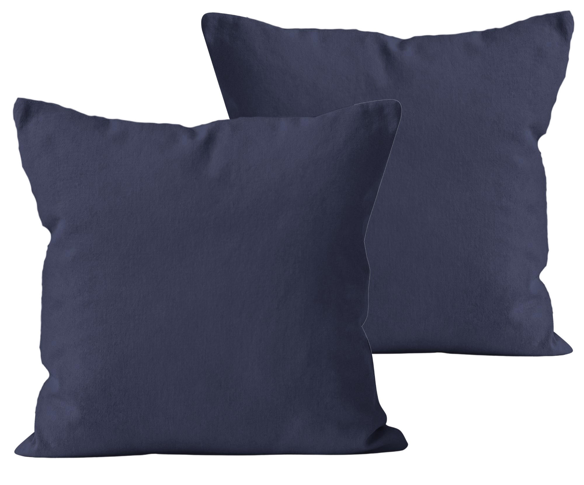 KISSENBEZUG 40x40 cm aus 100% Baumwolle, Kissenhülle Navy-Blau Uni - Dunkelblau, Textil (40/40cm) - Carpe Sonno