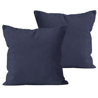 KISSENBEZUG 40x40 cm aus 100% Baumwolle, Kissenhülle Navy-Blau Uni - Dunkelblau, Textil (40/40cm) - Carpe Sonno