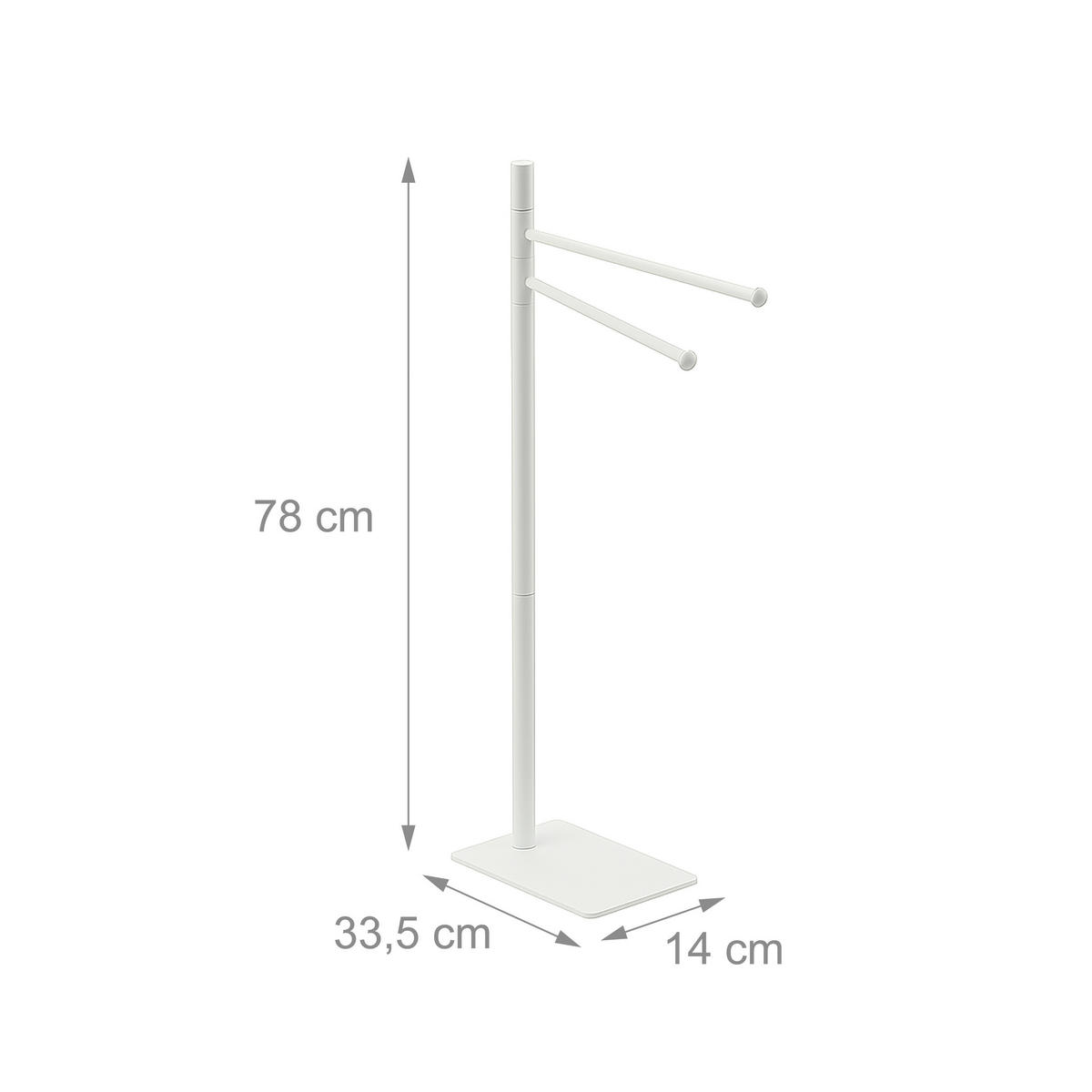 HANDTUCHSTÄNDER - Weiß, Metall (33.5/78/14cm) - Relaxdays