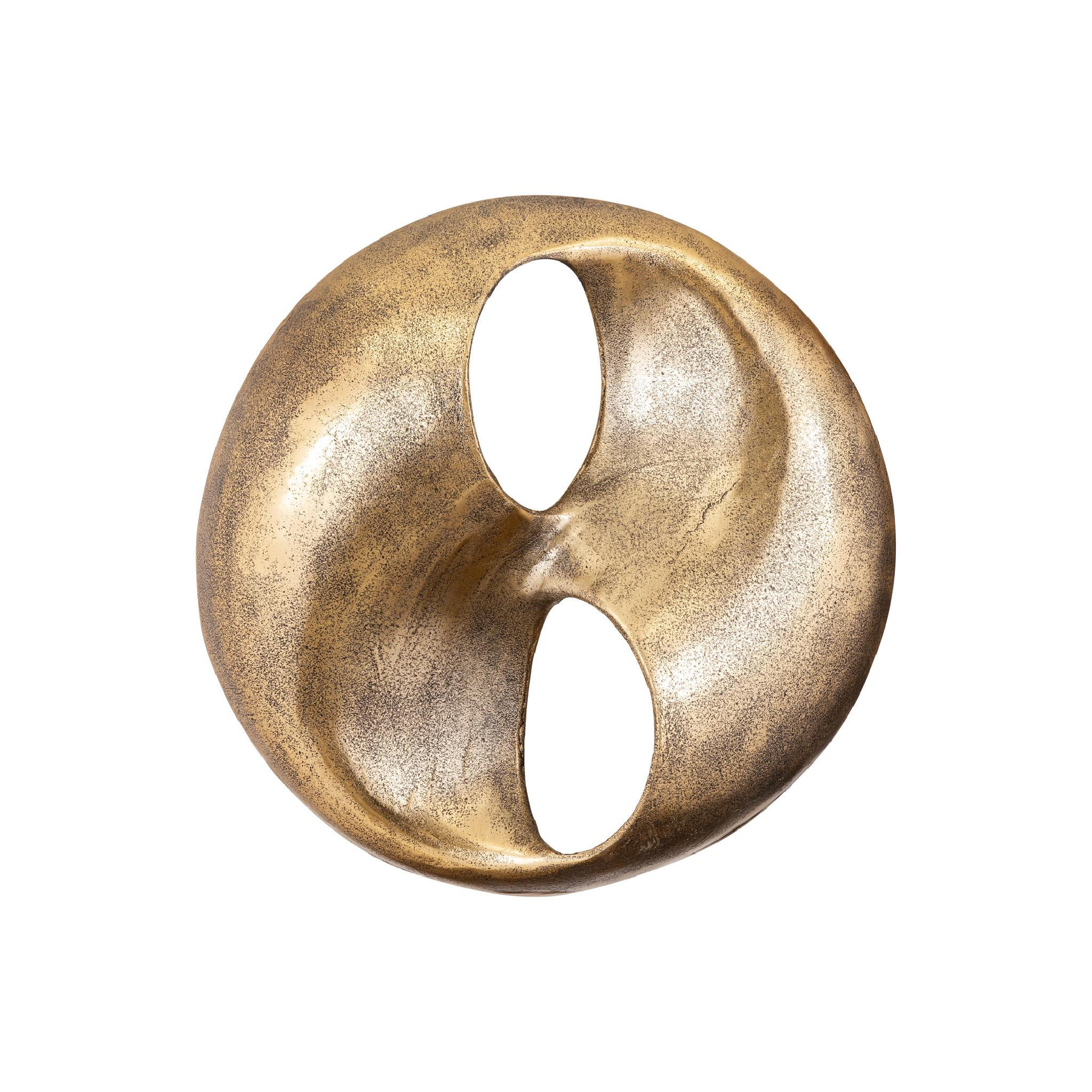 WANDPANEEL Deuie Gold 45/10/45cm - Goldfarben, Metall (10/45/45cm) - PTMD Collection