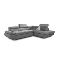 ECKSOFA Schlafsofa Panos In Esito - Grau, Holzwerkstoff/Textil (275/210cm) - Fun Möbel