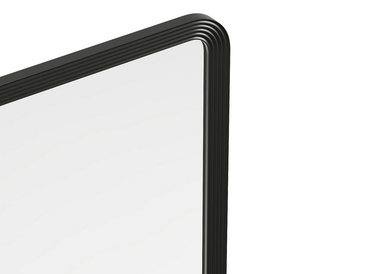 BOGENFÖRMIGER rechteckiger Spiegel - Paulownia-Holz - 85 x 110 cm - Schwarz - JIMIA - Schwarz, Holz (85/110/4cm) - Vente-Unique