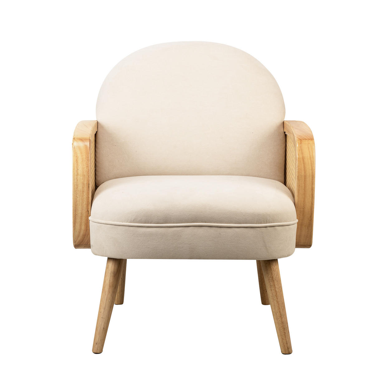 SESSEL Holz Beige - Beige, Holz (60/76/64cm) - Nordlys