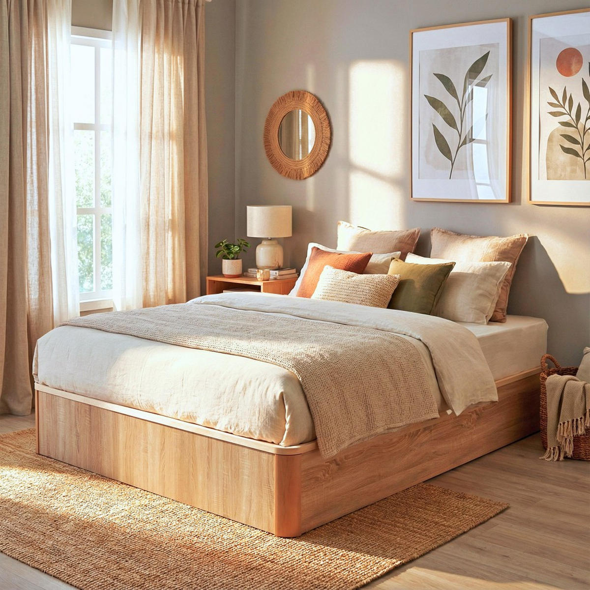 KASTENBETT VERSO mit Lattenrost / 160x200 cm - Eiche Hell Dekor - Sonoma Eiche, Holzwerkstoff (160/200cm) - Weber Industries