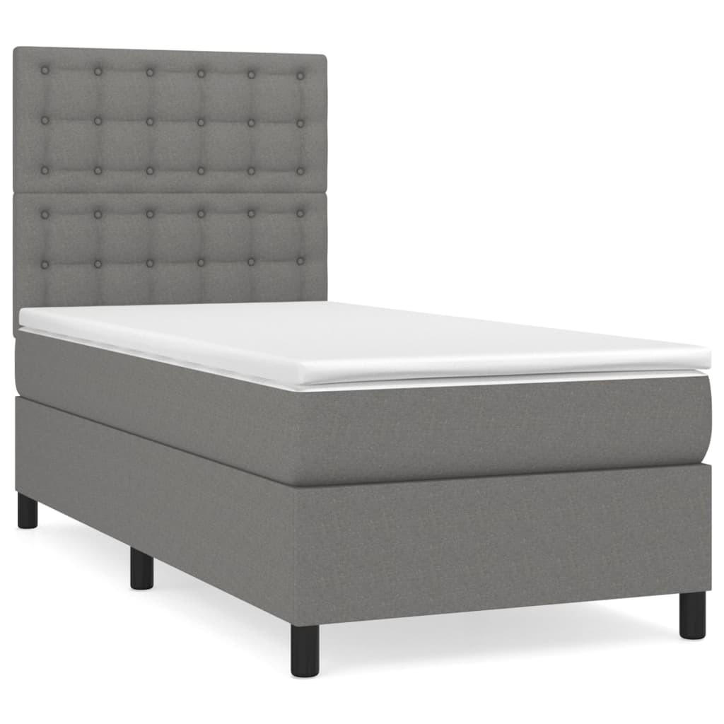 BOXSPRINGBETT 100/200 Cm Grau Gewebe - Grau, Textil (100/203cm) - vidaXL