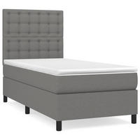 BOXSPRINGBETT 100/200 Cm Grau Gewebe - Grau, Textil (100/203cm) - vidaXL