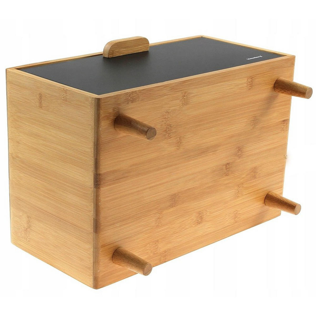 BROTKASTEN Schwarz 26/38/23 cm KB7399 - Schwarz, Holz (38/23/26cm) - Klausberg 