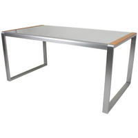 GARTENTISCH Anton rechteckig Terrassentisch - Hellbraun, Kunststoff (160/90/74cm) - DELUKE