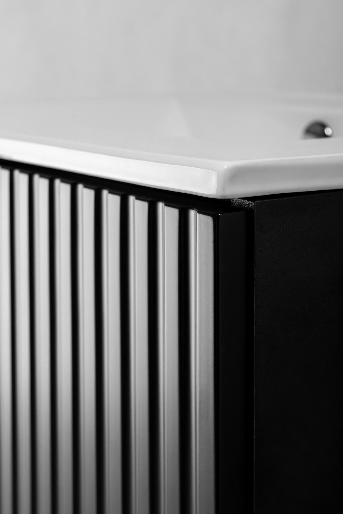 WASCHBECKUNTERSCHRANK Schwarz matt 60/57/46 cm - Schwarz, Holzwerkstoff (60/57/46cm) - Rodan