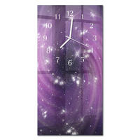 WANDUHR 30x60 cm - Freiheitsstatue - Lila, Glas (30/60/0.4cm) - TULUP