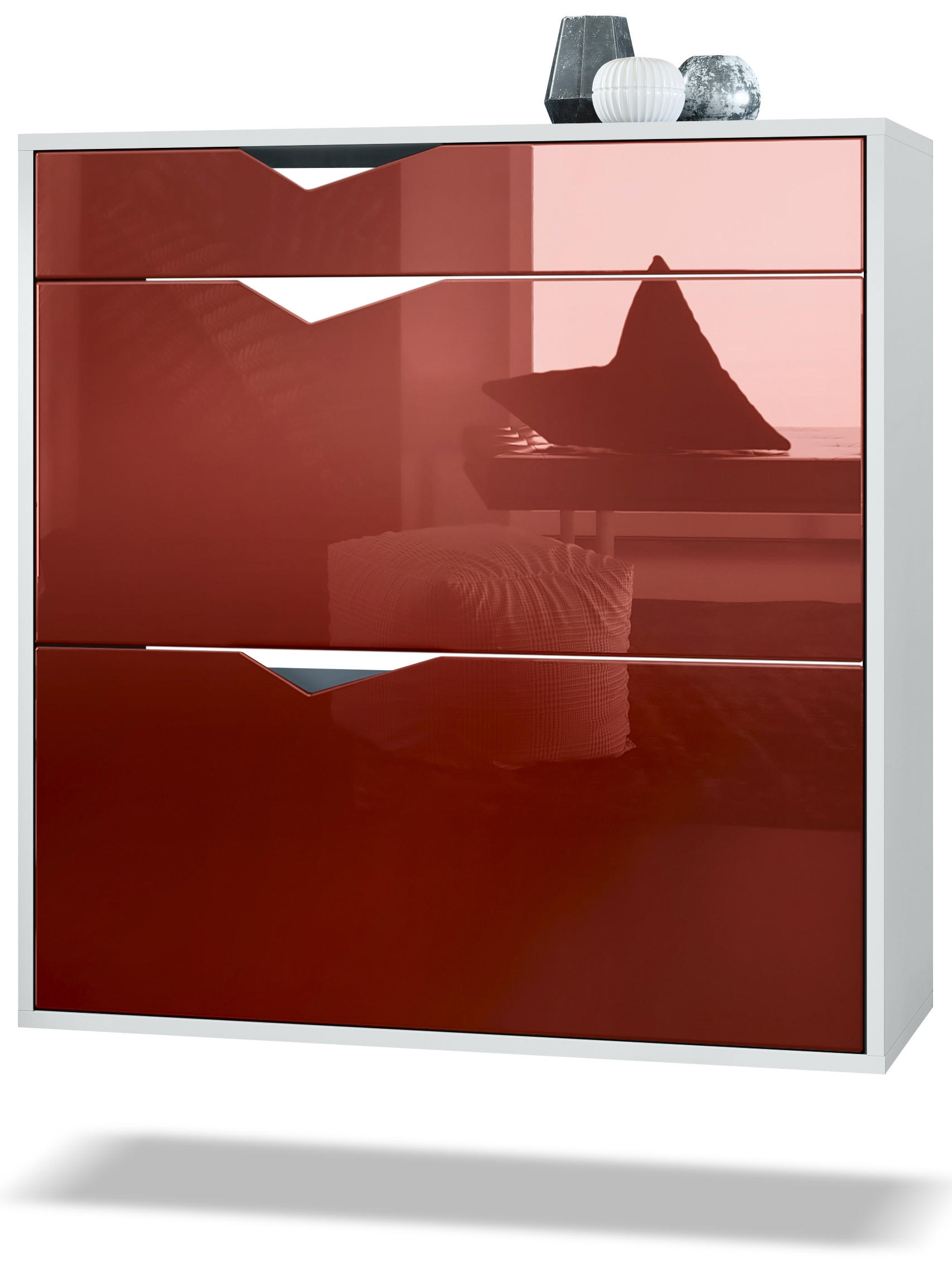 Vladon Schuhschrank Bordeaux 85x87x33 cm