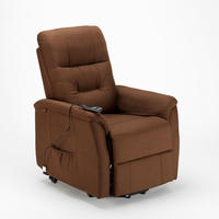 RELAXSESSEL elektrisch mit Aufstehhilfe Marie - Braun - Braun, Textil (45/115/77cm) - Pasmara