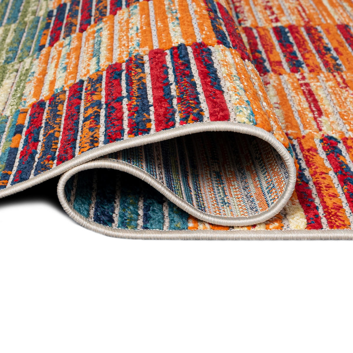 TEPPICH In-Outdoor Bunte Abstract, Kühlergrill - Kurzflor Rechteckig - 80 x 150 cm - Multicolor, Textil (80/150cm) - Mazovia